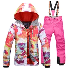 Gsou Snow 2017 Skiing Clothing Set New Waterproof Jacket Snow Ski Suit Set Womens Snowboard Jackets Mountain Ski Suit Women Gsou Snow 2017 Skiing Clothing Set New Waterproof Jacket Snow Ski Suit Set Womens Snowboard Jackets Mountain Ski Suit Women