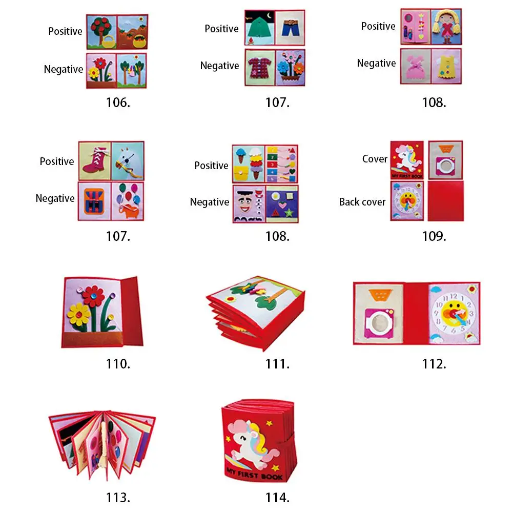 Livro de Pano Manual de Inteligência Brinquedo das Crianças Não-tecido Ofegante Livro Puzzle Cedo Educacional Leitura Habilidade Básica 3d Kid 11 High Quality Brinquedos e hobbies