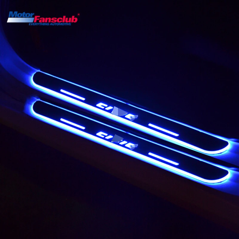 

2Pcs Moving Light Nerf Bar Car LED Pedal for Honda Civic 9th 2012-2015 Scuff Plate Tirm Acrylic Guards Welcome Door Sill Pathway