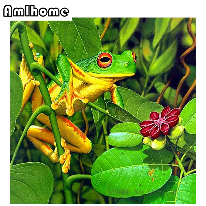 Aliexpress.com : Buy AMLHOEM NEW 5D DIY Diamond Painting Frog Diamond
