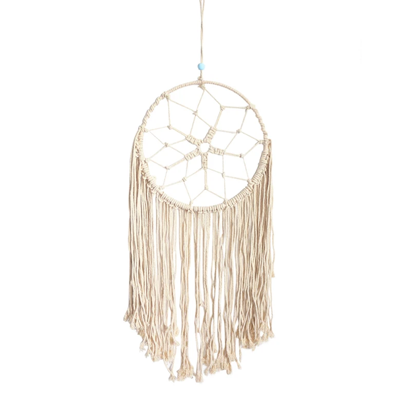 Cotton Yarn Dreamcatcher With Tassels Handmade Wall Hanging Macrame Retro Kids Craft Girls Room Baby Indian Decorations For Home - Цвет: 01