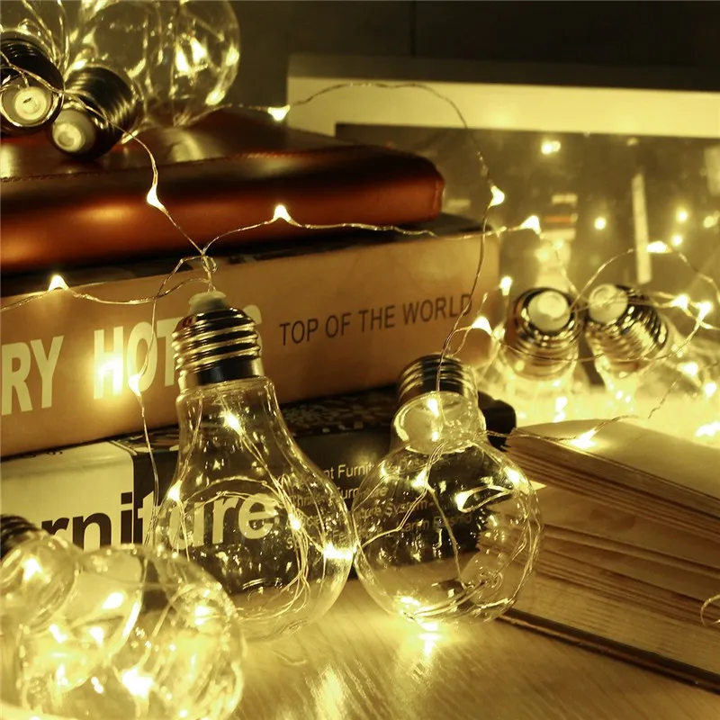 

Clear Globe Ball 10 LED String Light Bulbs Christmas Indoor Outdoor Holiday Light Fairy Lamp Hallowmas Decoration AC100V-240V