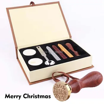 

Hot Fashion Restoring Sealing Merry Christmas Wax Stamp Classic Wax Seal metal Stamps For Scrapbooking Letter Christmas Gift