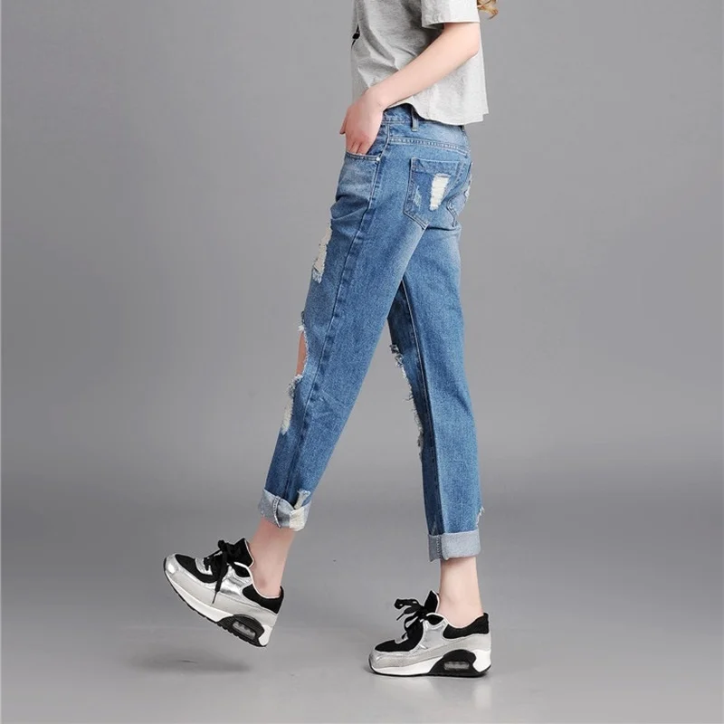 Jeans rasgados para damas, Vaqueros destruidos para mujeres, nuevos pantalones vaqueros para mujeres 2018, pantalones vaqueros para para novios TA1097 _ - AliExpress Mobile