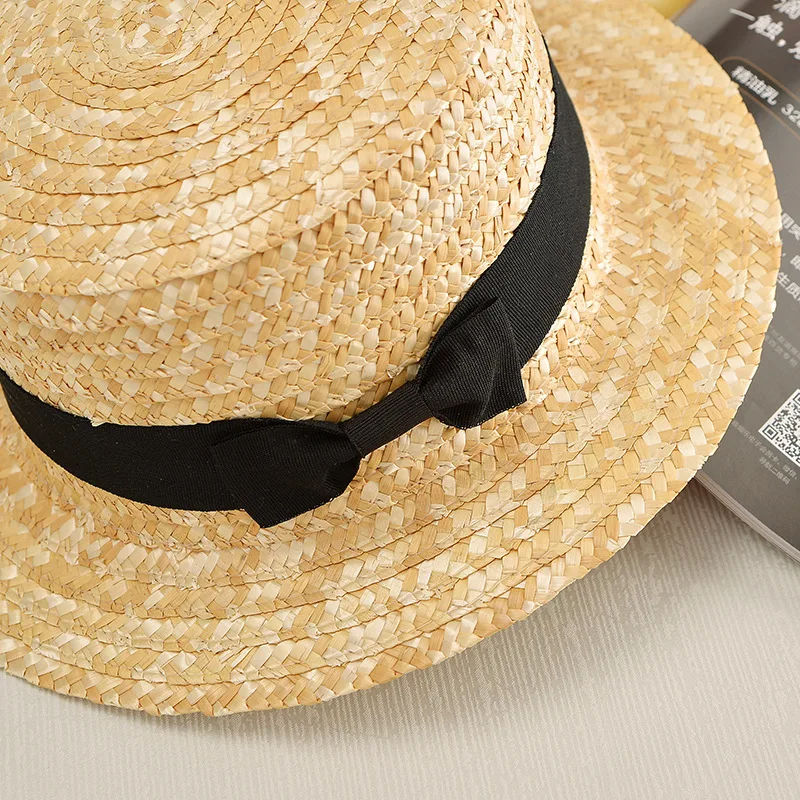 Летние женские шляпы на плоской подошве, соломенная шляпа, Панама, стиль cappelli, сбоку, с бантом, пляжная кепка, кепка для девушек
