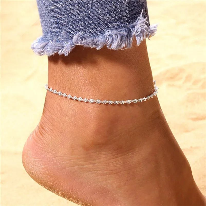 NEW Beads anklets for women Ankle Bracelet Women Anklet Adjustable Chain Foot Beach Jewelry for gift Sandals Pulseras J28#N (4)