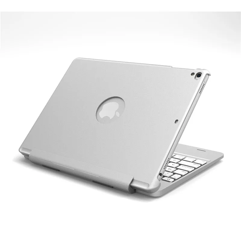 Отсоединены Беспроводной Bluetooth клавиатура чехол для нового IPad защитный чехол для Apple iPad 9.7(A1822/A1823) воздуха 1 2 - Цвет: Серебристый