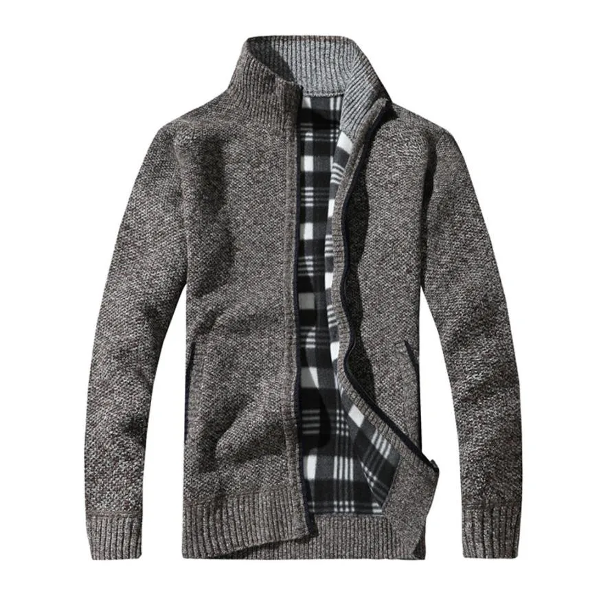 

Jacket Men High Quality Long Sleeve Zipper Stand Outerwear Autumn Spring Warm Thin Men's Jacket chaqueta hombre 18OCT30