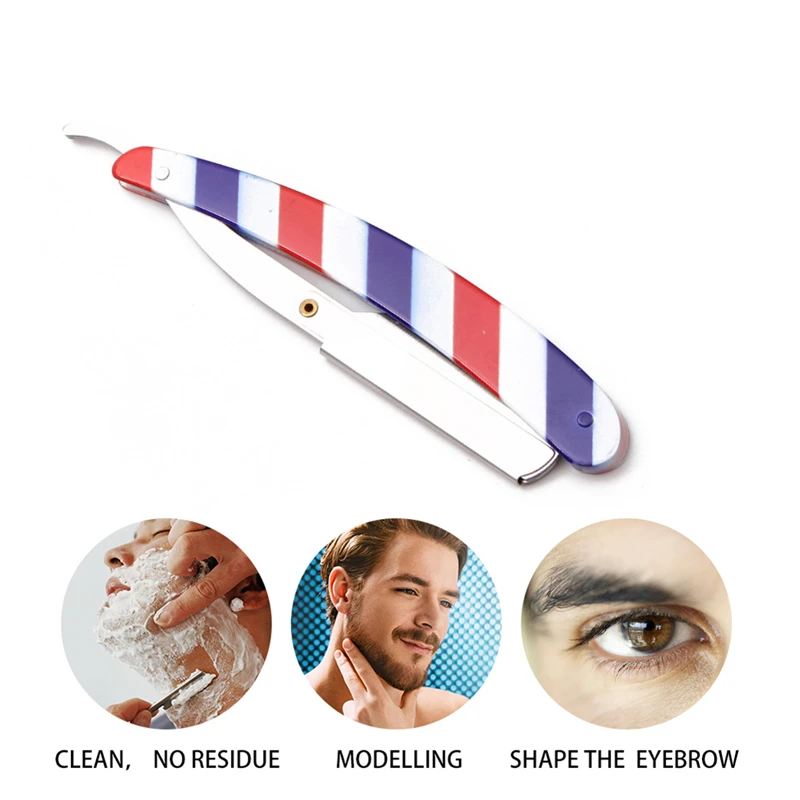 

Professional Shaving Straight Edge Razor Stainless Steel Sharp Folding Shaving Beard Razor and Blade Barbe Cutter Holder NEW