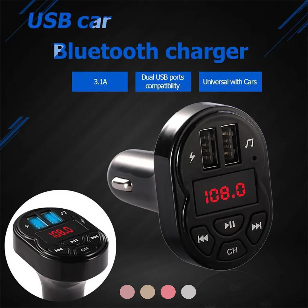 Автомобильный комплект Bluetooth fm передатчик mp3 плеер радио адаптер USB зарядное