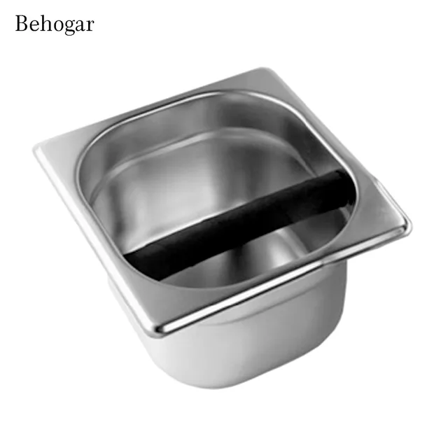 Best Price Behogar Stainless Steel Espresso Coffee Knock Box Container Bucket for Home Cafe Bars Coffee Maker Machine Tool Accessory Size S Best Price Behogar Stainless Steel Espresso Coffee Knock Box Container Bucket for Home Cafe Bars Coffee Maker Machine Tool Accessory Size S
