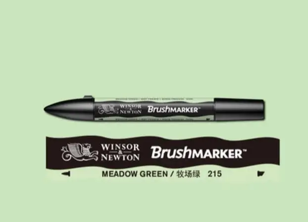 Winsor& Newton кисти Маркер ручки краски кисти на спиртовой основе быстро сохнут синие зеленые тона - Цвет: Meadow Green