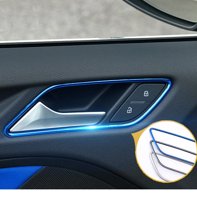 

For Audi A3 8V Stainless Steel Interior door Trim Covers Stickers for Audi 2014-2017 Car Styling
