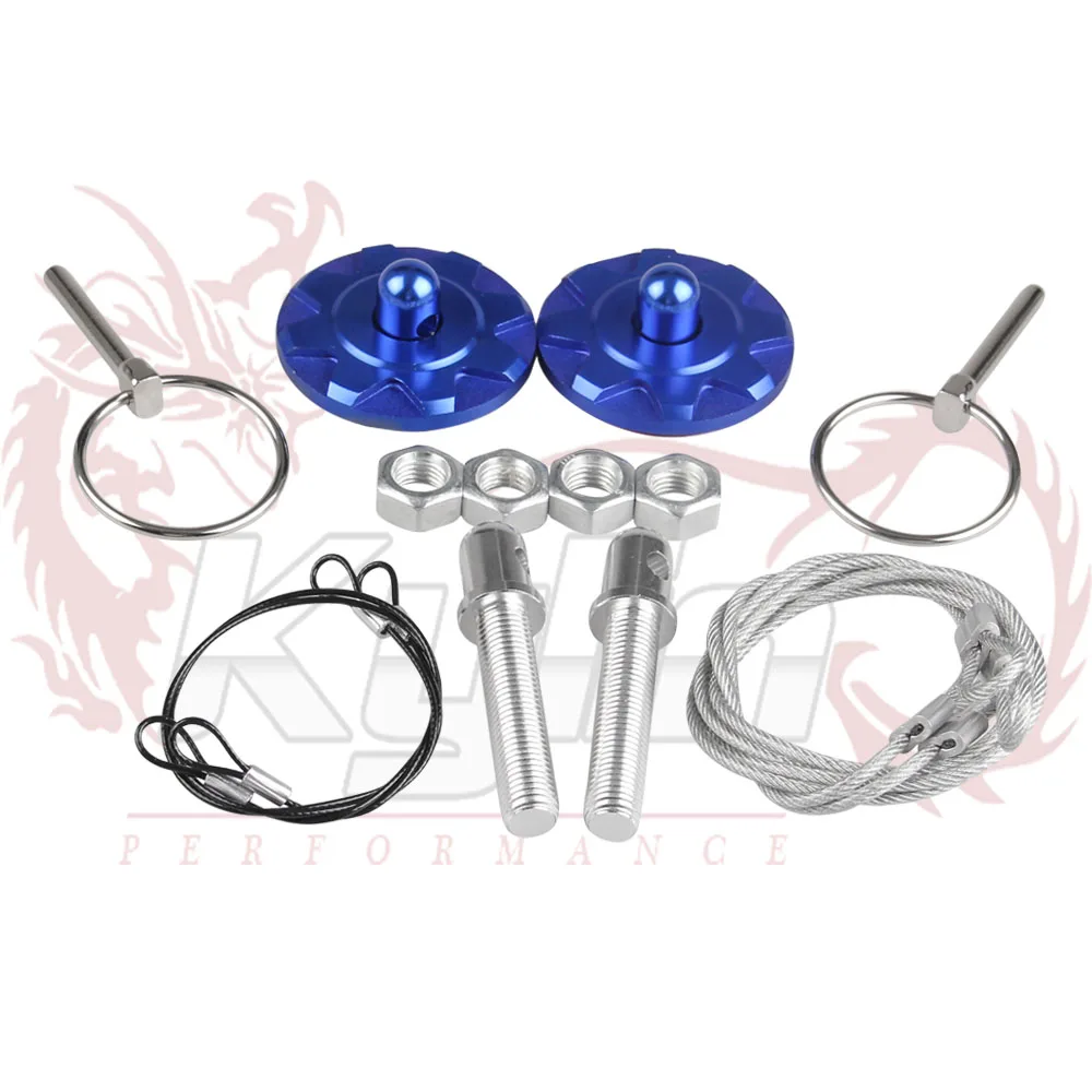 Universal CNC BILLET Hood Pin Appeaeance Kit Hood pin lock/Raicing Hood