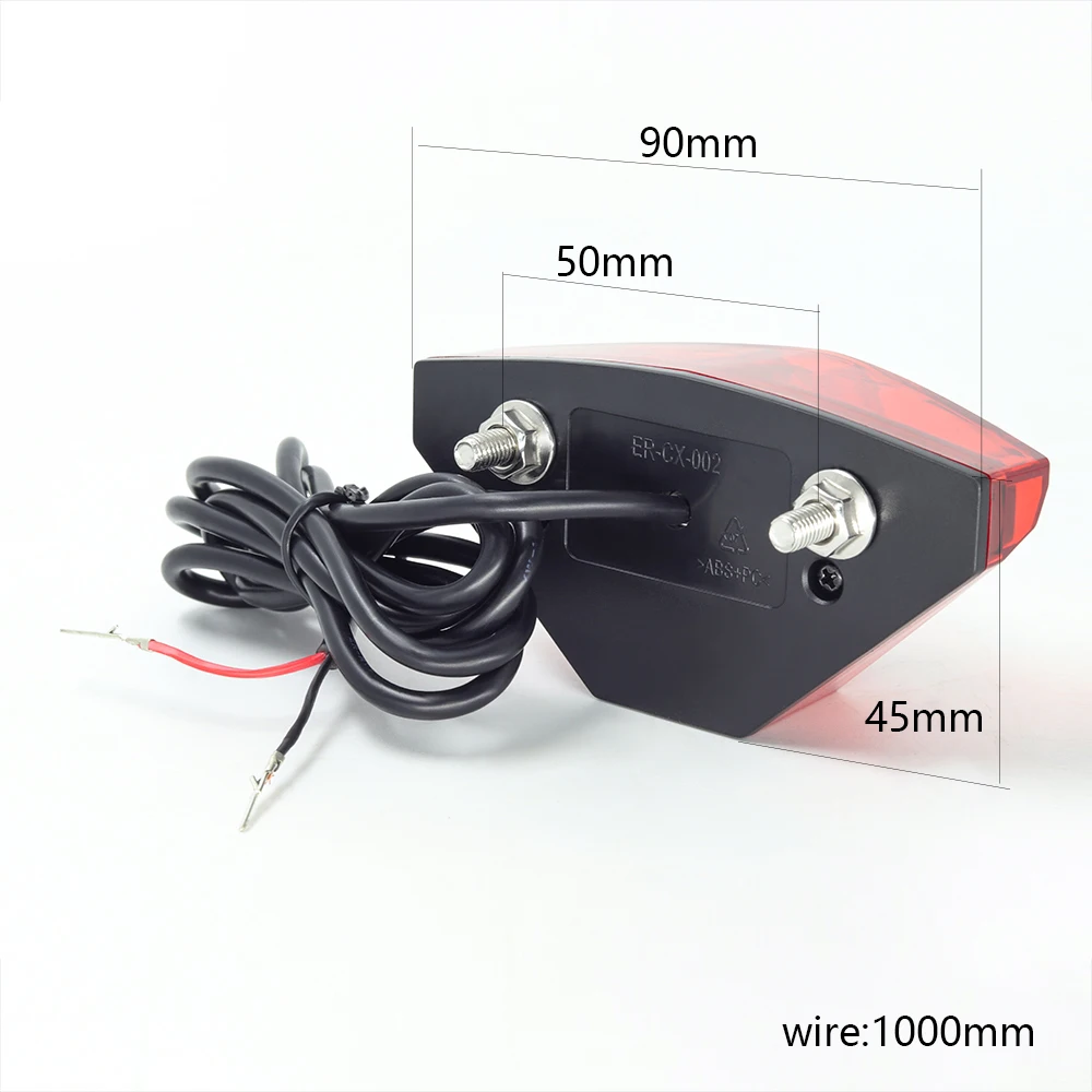 Excellent Onature Electric Bicycle Rear Light For E Bike Input DC6V 12V 18V 24V 36V 48V 60V Powerful Light for Bafang LED eBike Tail Light 3