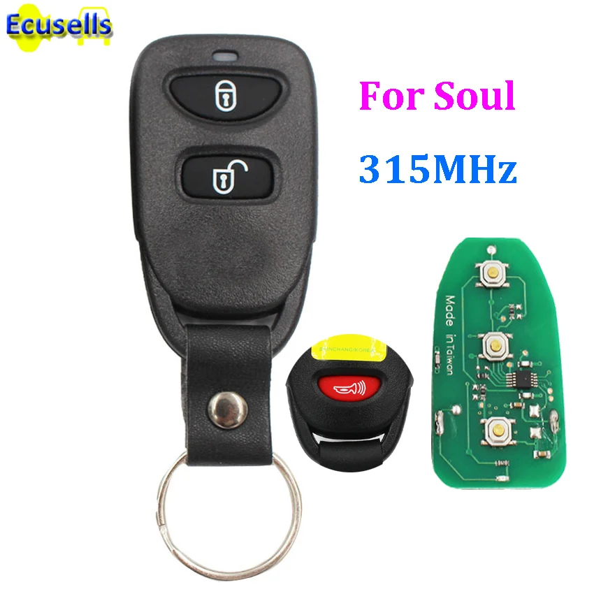 

2+1 Buttons Remote control Key fob 315MHz for Kia Soul Sportage 3 button