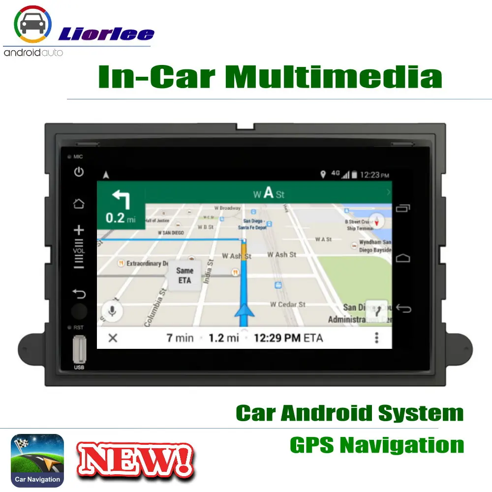 Top For Ford Fusion 2006~2009 GPS Navigation Carplayer Android System RockChip PX5 1080P 7" HD IPS LCD Screen Radio Head Unit 5