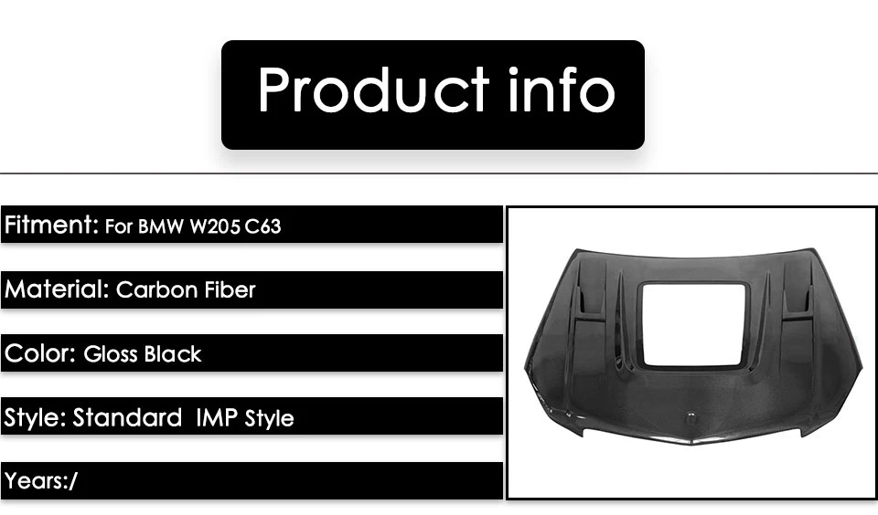 UHK аксессуары для Mercedes Benz C-Class W205 C63 IMP углеродного волокна крышки двигателя капот Поддержка диффузор
