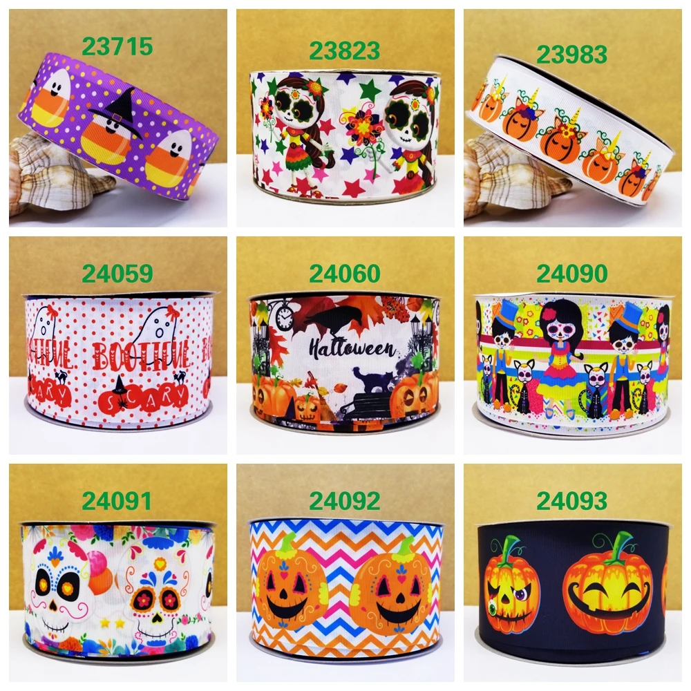 

Free shipping 50 yard cartoon printed grosgrain ribbon 23715