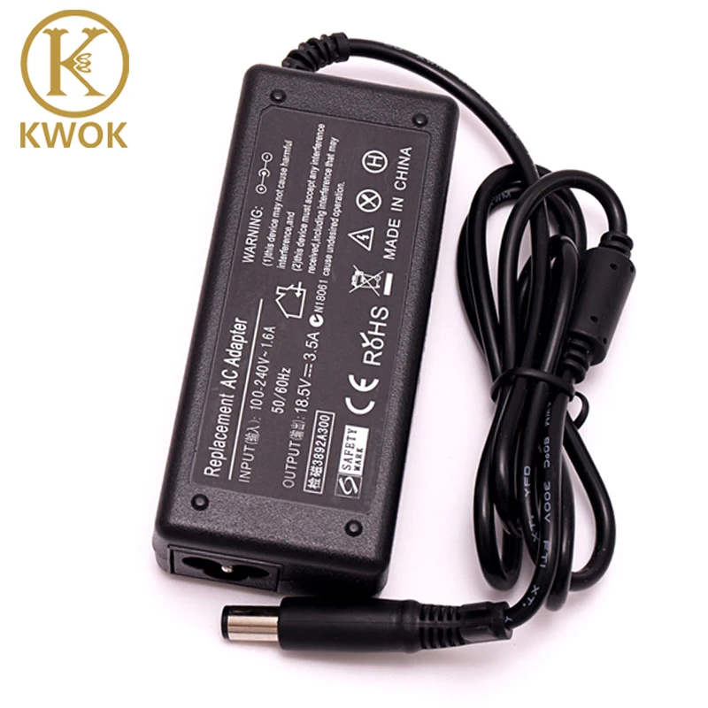 2016 18.5V 3.5A 65W AC Adapter For HP Laptop Compaq 2230s Notebook PC ProBook 4310s, 4410s, 4415s 4510s Laptop Power Supply