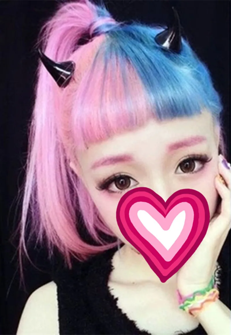 1 pair/3 Colour Options Japanese Harajuku Candy Devil Horns Hair Clips Emo Girls Headwear Party