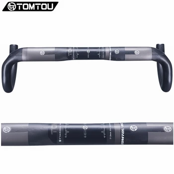 

TOMTOU Ultralight Full UD Carbon Road Bike Handlebar Cycling Handlebars Matte Black Bicycle Parts 31.8*400/420/440mm - TX5T12