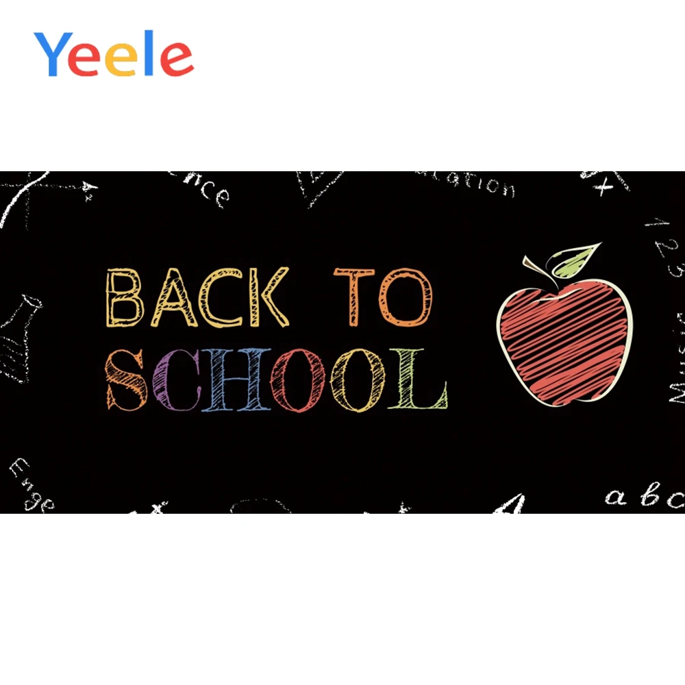 

Yeele Blackboards Color Chalk Drawing Back To School Posters Photography Background Scene Photographic Backdrop For Photo Studio