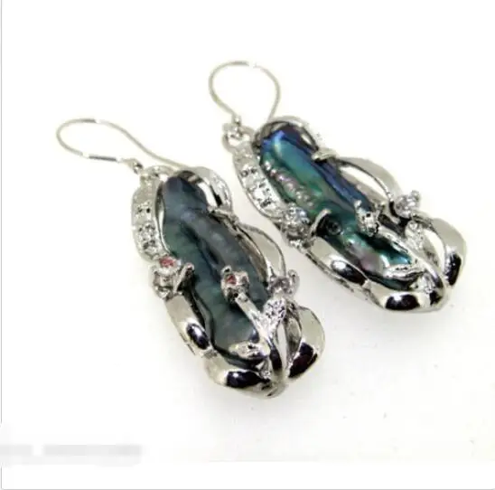 

hot sell new - Hot sale new Style >>>>Genuine Bwia Black Freshwater Pearl Crystal 925 Sterling Silver Earrings
