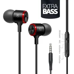 In-Ear Bass металлические наушники-вкладыши проводные наушники с микрофоном и регулятором громкости для смартфона