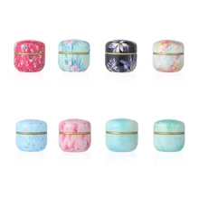 1 шт. круглая металлическая коробка для чая, банка для хранения чая, держатель для чая, пакетики для чая, контейнер для матча, мини-органайзер для еды, кофе, порошка, многофункциональные банки