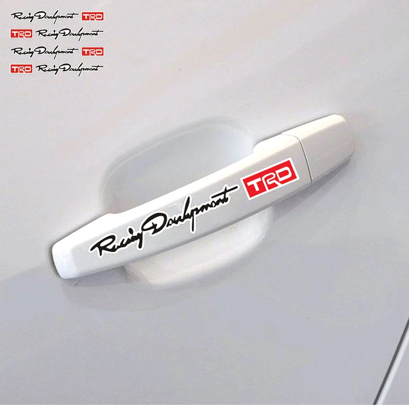 

Car Sticker 4PCS/Lot TRD Sticker Car Door Handle Reflective Decal Personalized Styling for Toyota Racing Development