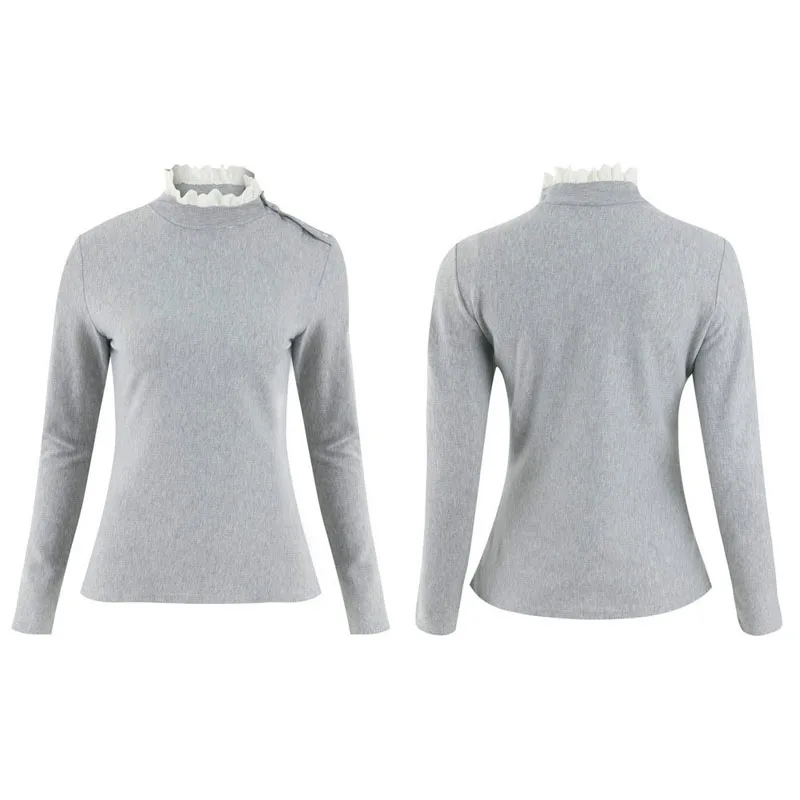 Women Knitted Sweater Turtle Neck Casual Long Sleeve Pullovers Loose Sweaters 2018 Autumn Winter Gray White Tops Streetwear