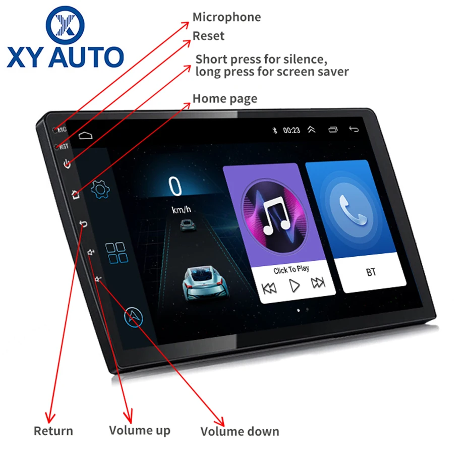 Perfect 10.1inch 2.5D IPS Tempered HD multi-touch screen Android 8.1 NAVI  for Honda City 2008-2014 with Bluetooth USB WIFI support SWC 4