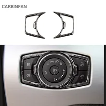 Углеродное волокно Стикеры автоматического включения света фар чехол для кресла водителя Мерседеса Стикеры интерьерные Аксессуары для автомобилей для Ford Mustang- C550