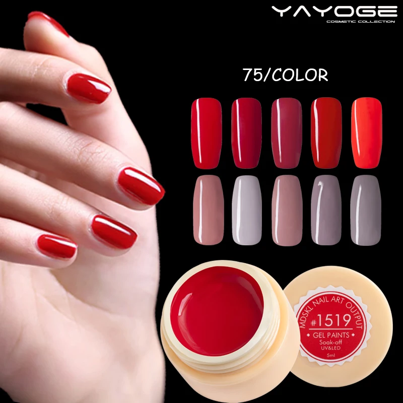 

nail Painting gel varnish lacquer LED UV gel nail Polish design manicure YAYOGE nail art 75 COLOR soak off Long lasting