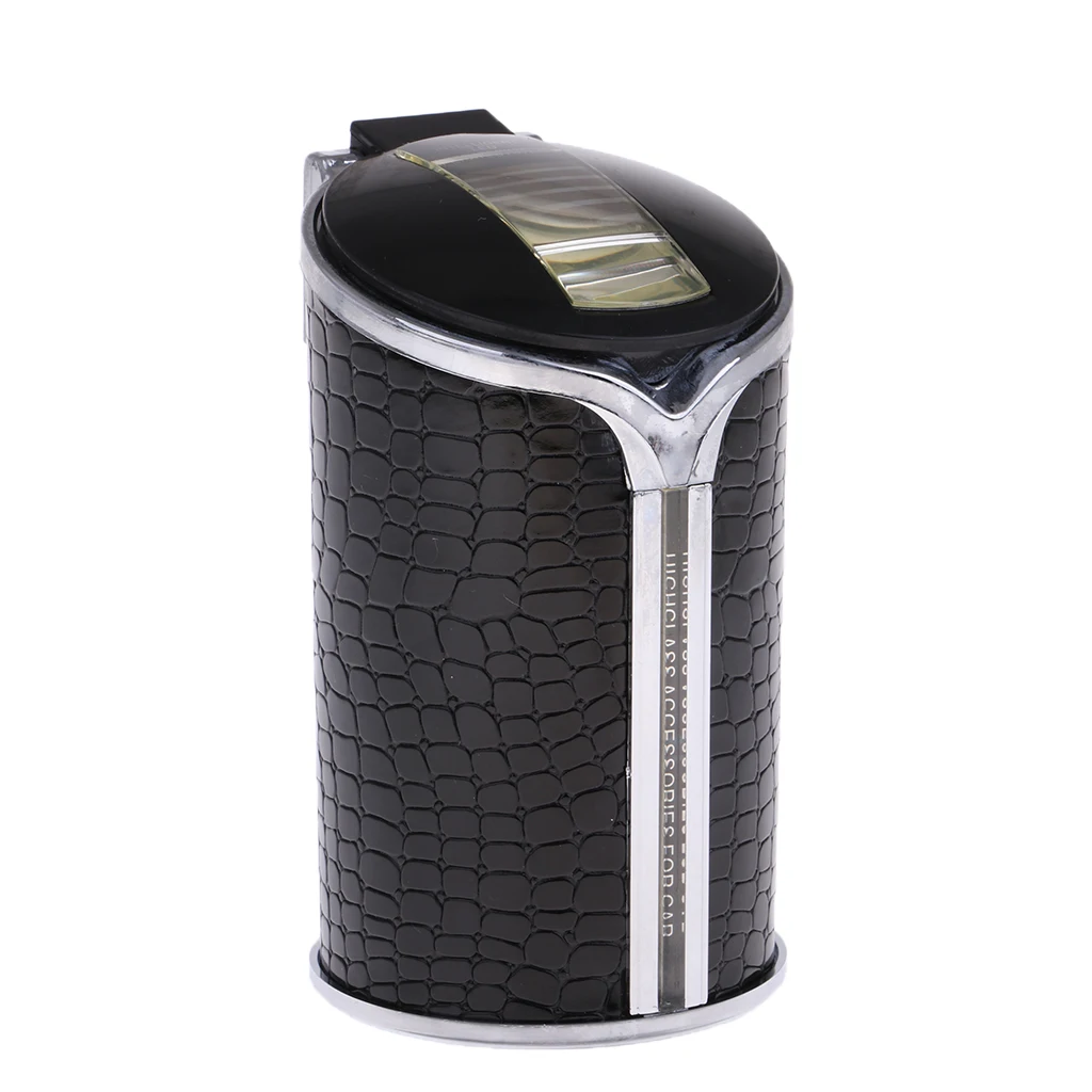 2 Pcs Portable Cylinder Ashtray Self Extinguishing Cigarette Ash Bin Car Bucket Holder Smoke Bin Travel Office Vehicle 2 Colors