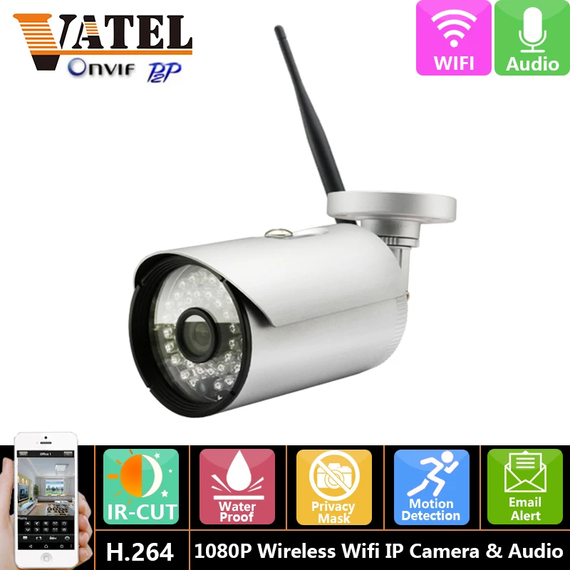  VATEL Wifi Camera 1080P Audio Wirless IP Camera Network P2P Onvif Outdoor Waterproof Security Camera wifi system NightVision 