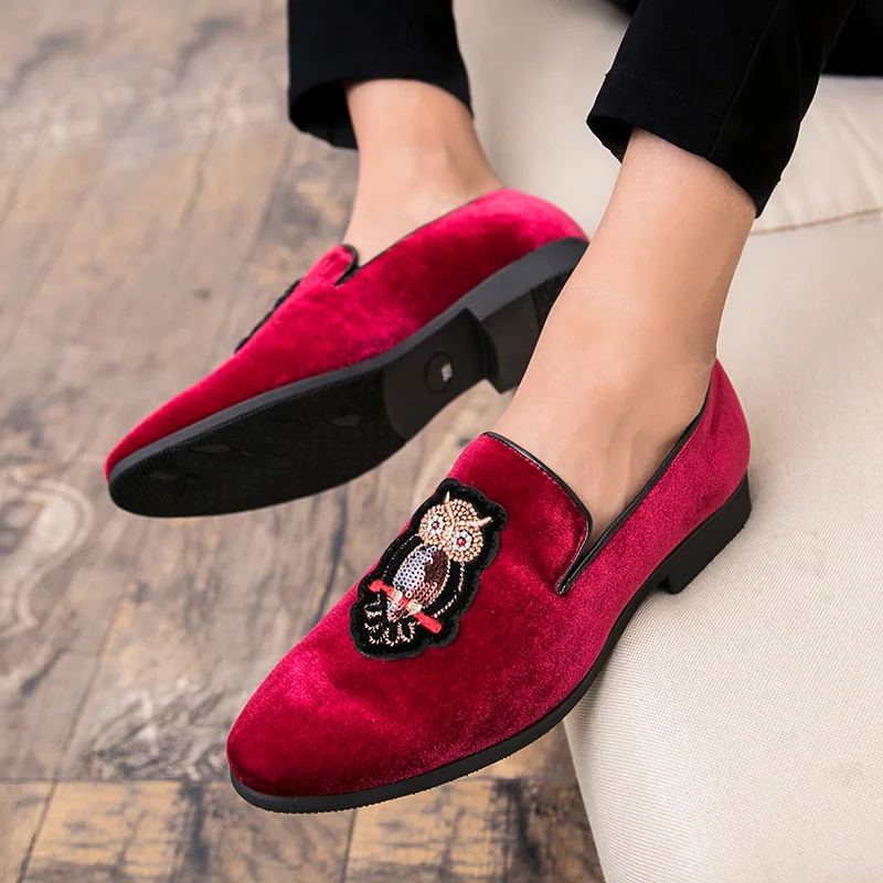 men spring summer suede leather loafers cool designer ballroom wedding male footwear animal evening fashion oxford shoes for men (16)