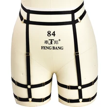 JLX. Жгут черный пояс с подвязками трусы эластичный бандаж женское белье Harajuku пастельные готические Подвязки Пояс с подвязками Хэллоуин фетиш одежда