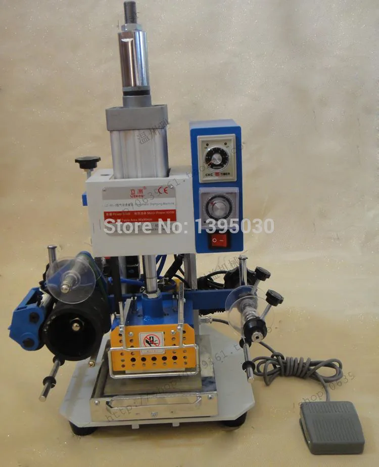 1 Set Pneumatic hot foil stamping stamper printer leather debossing machine 90*80mm 110V/220V 90-3 | Инструменты