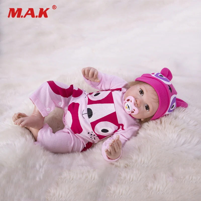 

18 Inches Bebes Reborn Dolls Soft Silicone Brown Eyes Adorable Lifelike Bonecas Girl Kid Birthday Gifts lol Doll Surprice