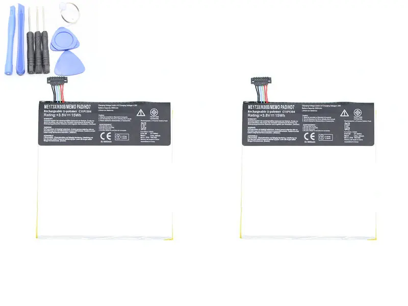 2x3950 мАч замена Аккумулятор планшетных ПК для Asus MEMO PAD HD 7 ME173X HD7 ME173 K00B C11P1304 батареи