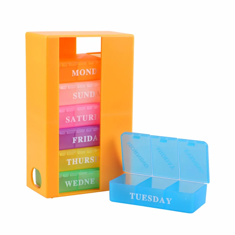 Buy 1set Pill Box Organizer Case for 7Days Weekly