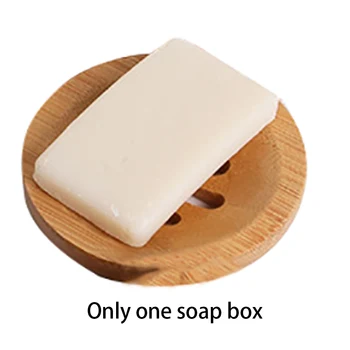 

Round Shape Bathroom Accessories Storage Rack Holder Household Counter Top Multifunction Easy Clean Slotted Bamboo Soap Tray