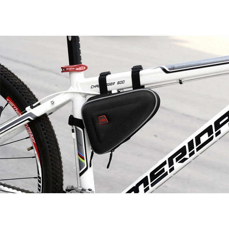 Best JS 3 Colors Waterproof Triangle Cycling Bicycle Bags Front Tube Frame Bag Mountain Bike Triangle Pouch Frame Holder Saddle Bag 1