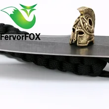 1 шт бусы на веревочке металлические амулеты Спартанский браслет для Паракорда аксессуары для выживания DIY кулон для ремней ножа Paracord