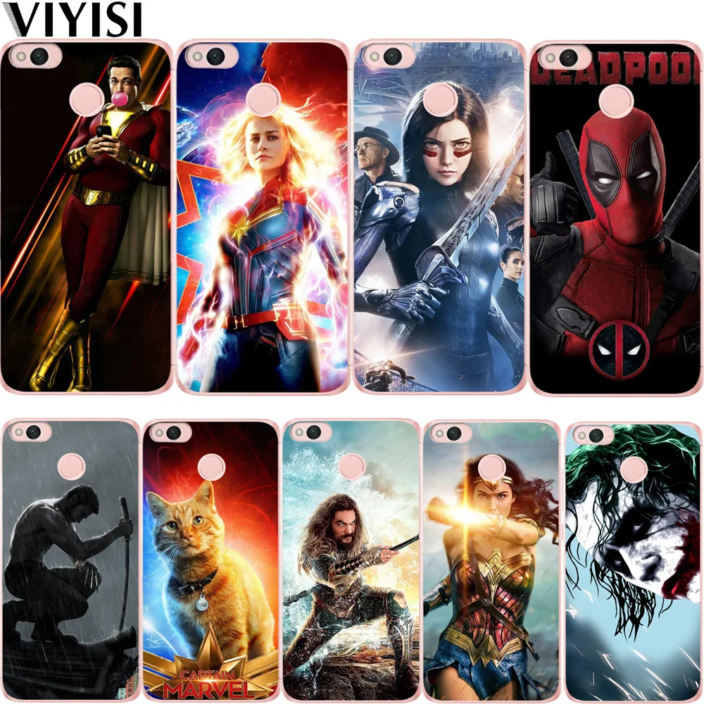 

Luxury DC Captain Marvel Joker Shazam Deadpool Phone Case For Xiaomi Redmi Note 5A mi 8 6 A2 Lite A1 9 4X 6 4 4A 5X Note 4 Etui