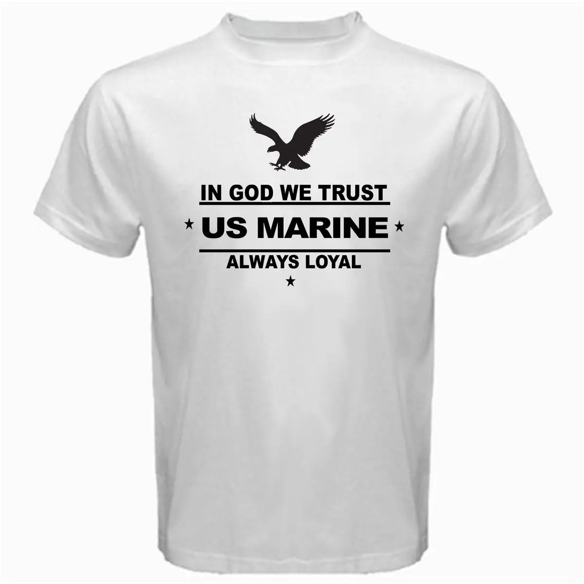 

2018 New Fashion Men Tee Shirt US Marine Always Loyal Tshirt White Basic Tee