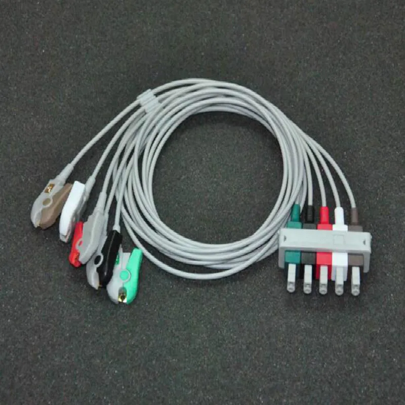 Совместим с Philips HP MP20/30/40 43100A 43120A 43200A ECG 5 leadпроводов зажим конец стволовой кабель