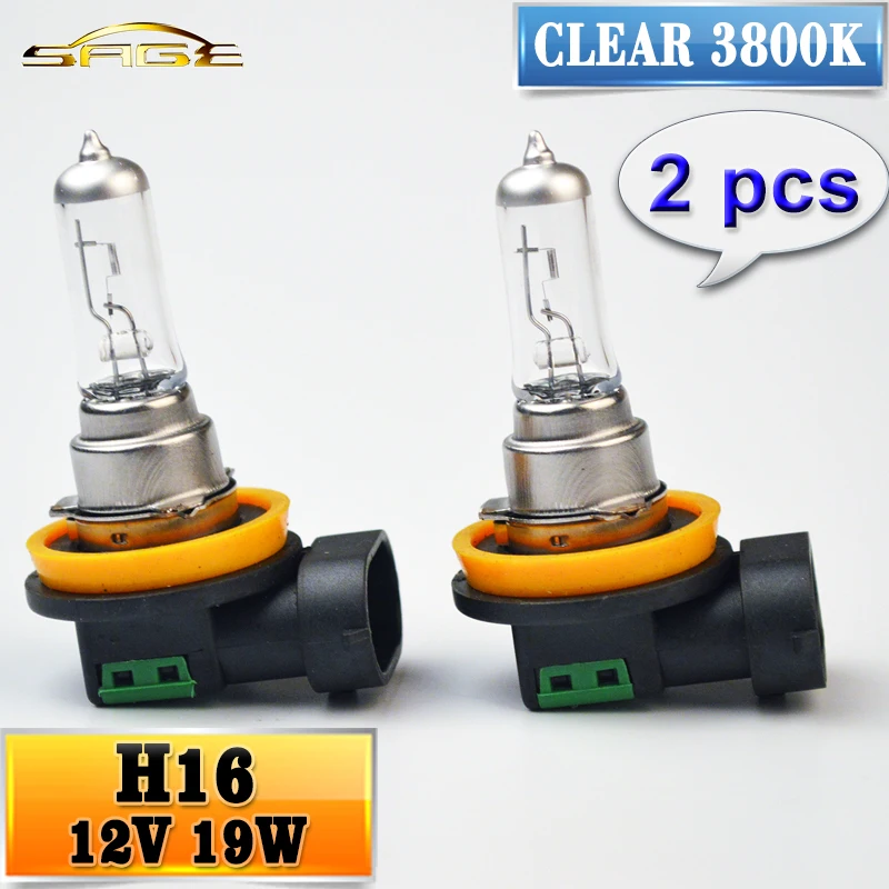 Hippcron H16 Halogen Bulb 12V 19W 2 PCS PGJ19 3 Base 3800K Car Fog ...